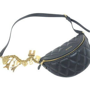 Balenciaga Shoulder Bag black pocket gold waist